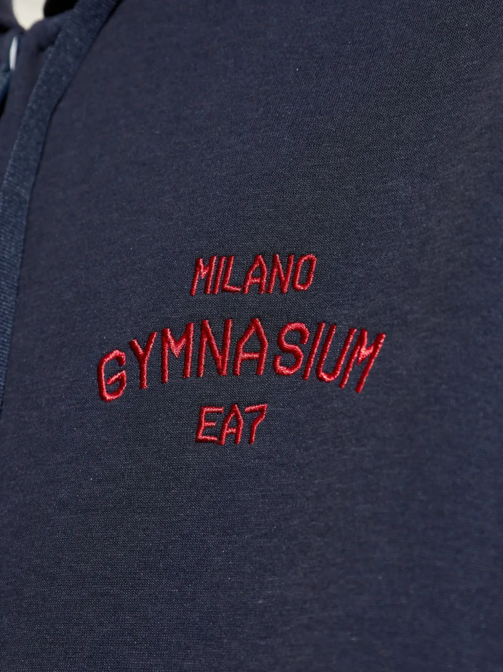 Ea7 Emporio Armani Hoodie met geborduurd logo Blauw