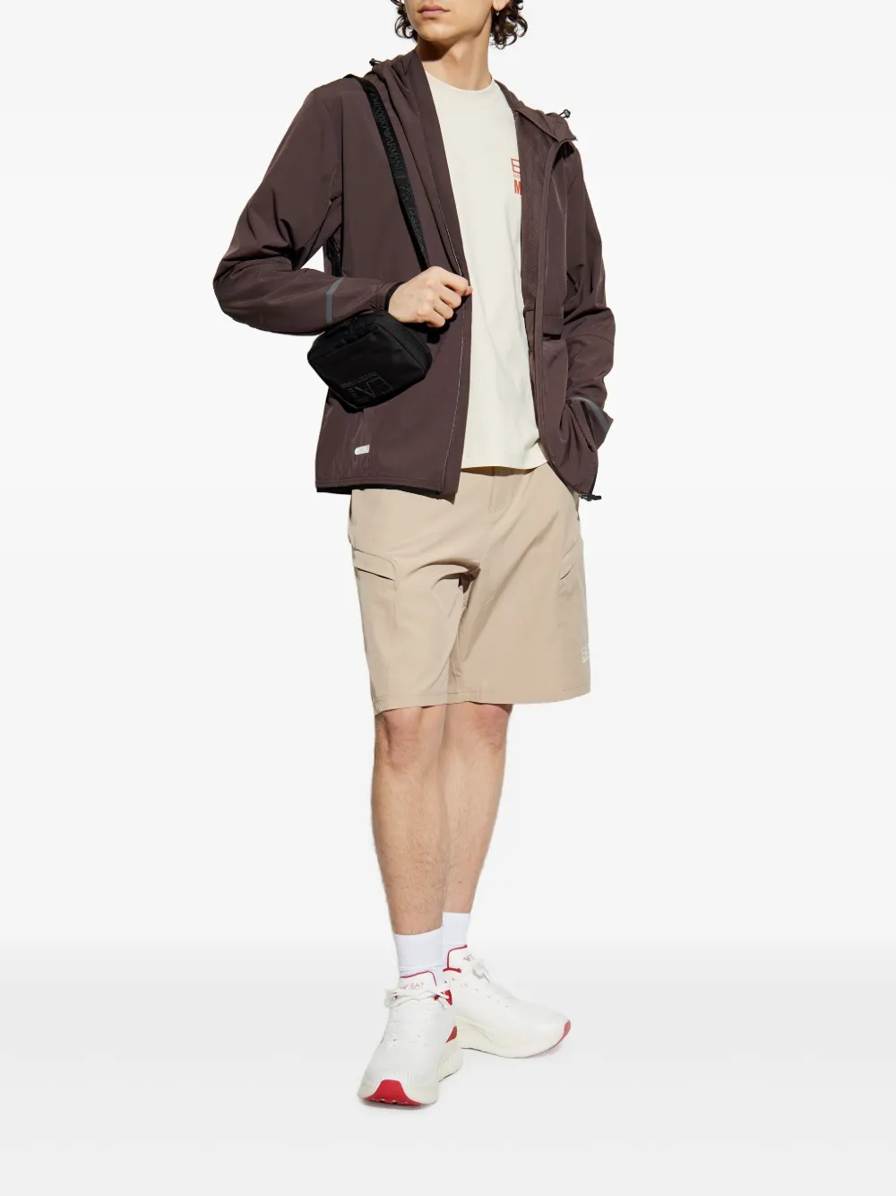 Ea7 Emporio Armani Jack met logoprint Bruin