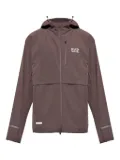 Ea7 Emporio Armani logo-print jacket - Brown