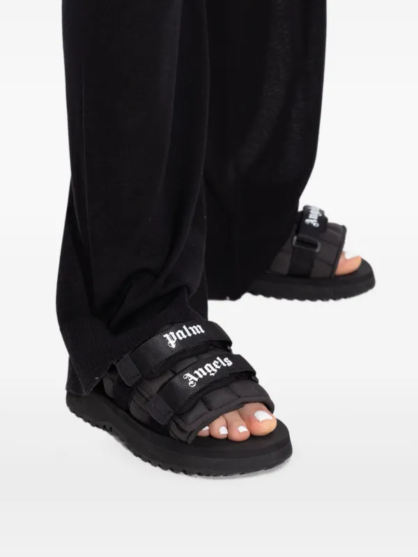 新品【 Palm Angels 】 Logo Slider 41 サンダル Palm Angels Slide Com Logo | Preto | FARFETCH BR
