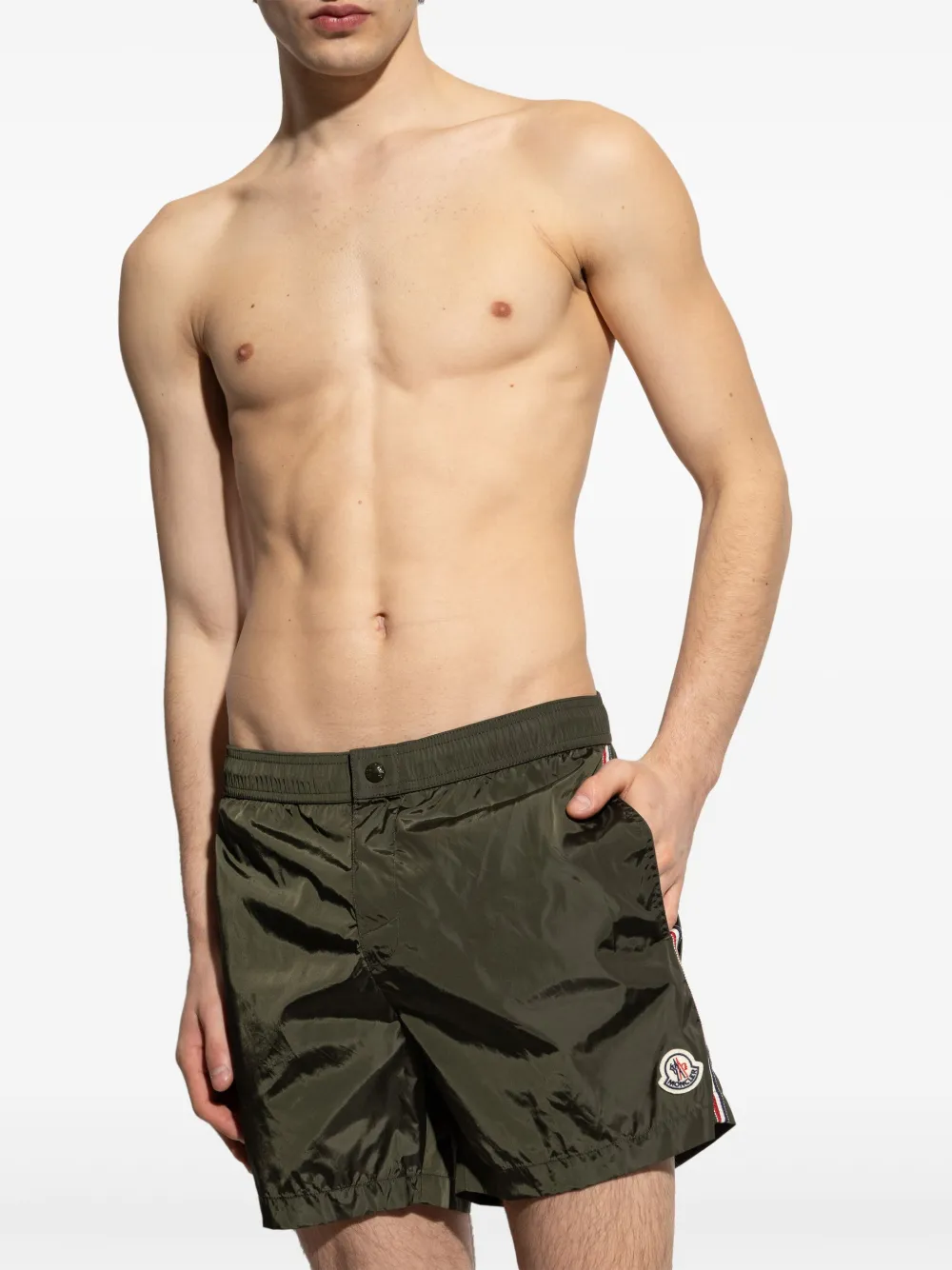 Moncler logo-patch swim shorts | Swim & Board Shorts | Image 2