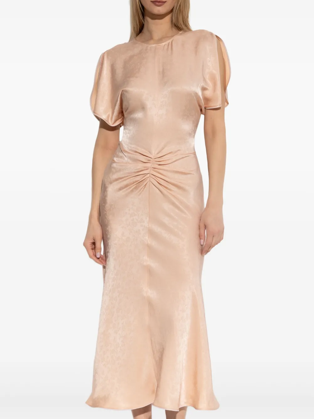 Victoria Beckham Midi-jurk met gedrapeerd detail Roze