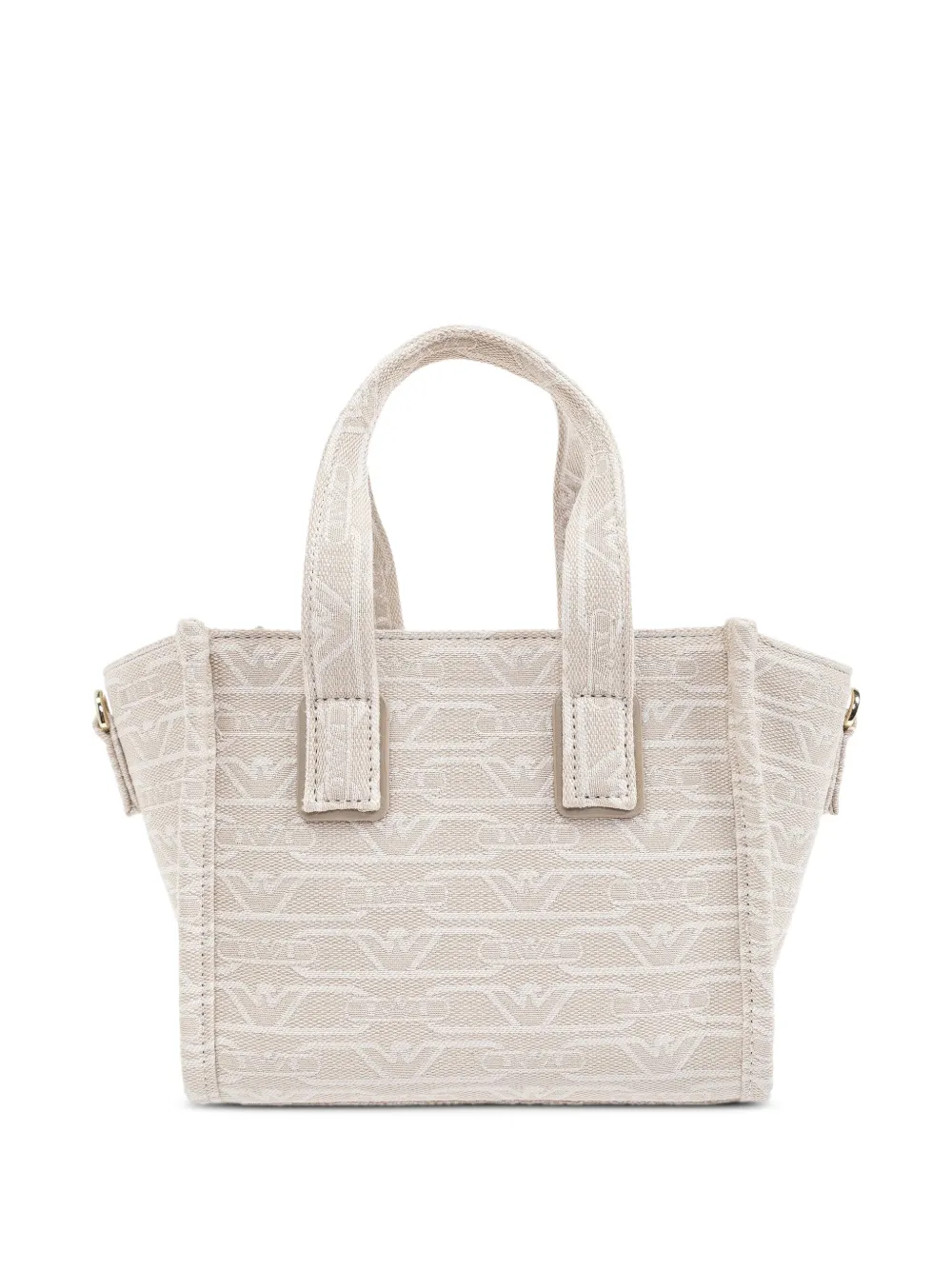 Emporio Armani Shopper met geborduurd logo Beige