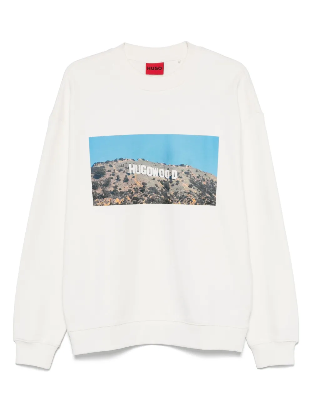 HUGO Hugowood-print sweatshirt | White | Image 1