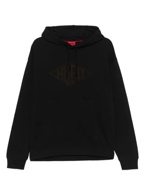 HUGO hoodie con logo afelpado