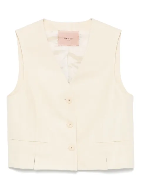 TWINSET logo-plaque waistcoat
