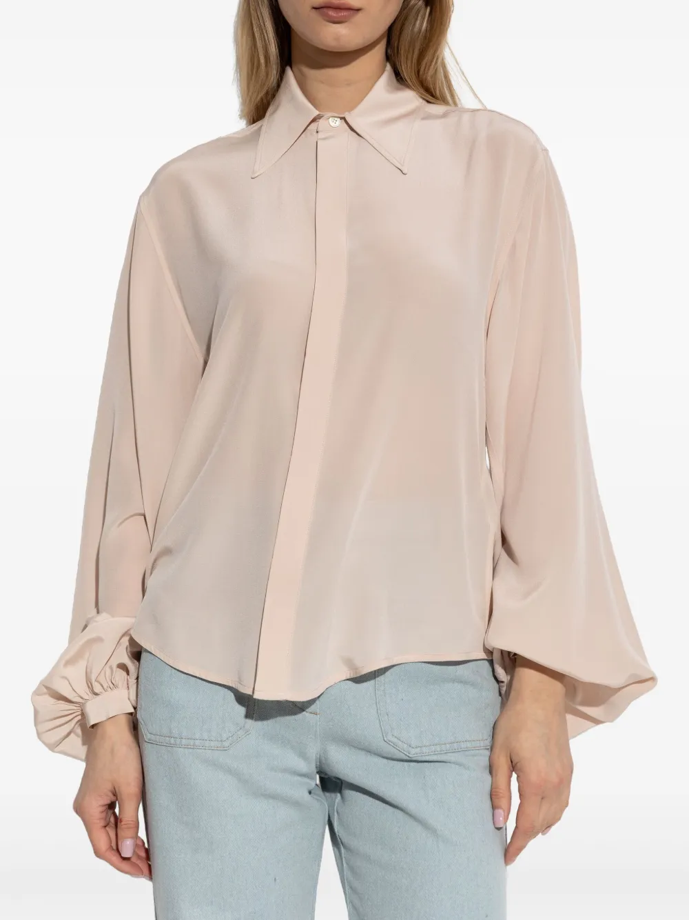 Victoria Beckham Zijden blouse Roze