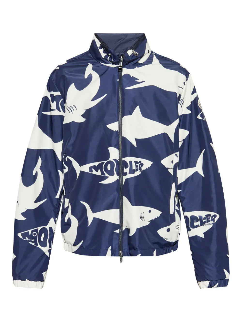 Moncler Shark-print bomber jacket | Blue | Image 1