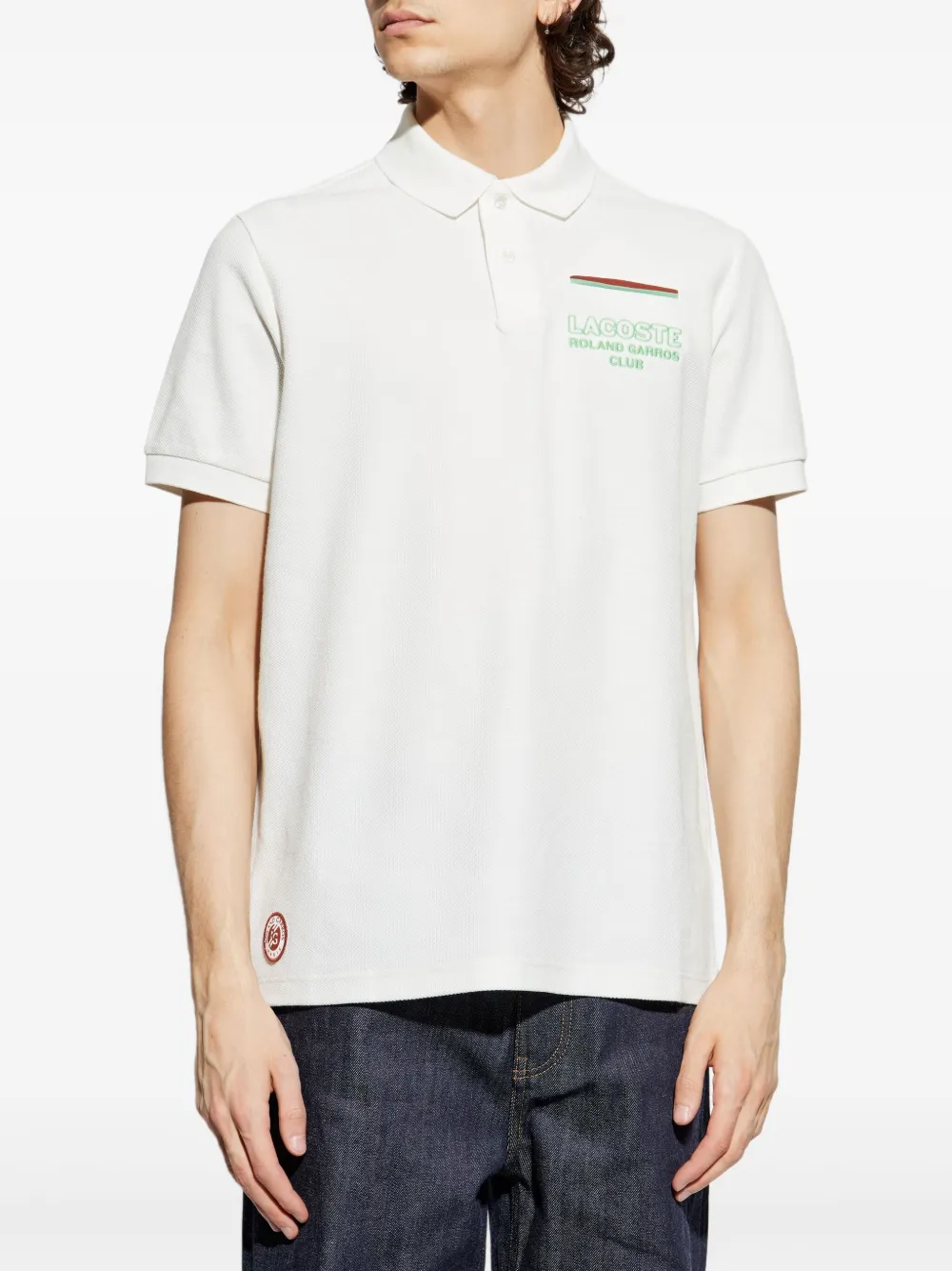 Lacoste Poloshirt met geborduurd logo Wit