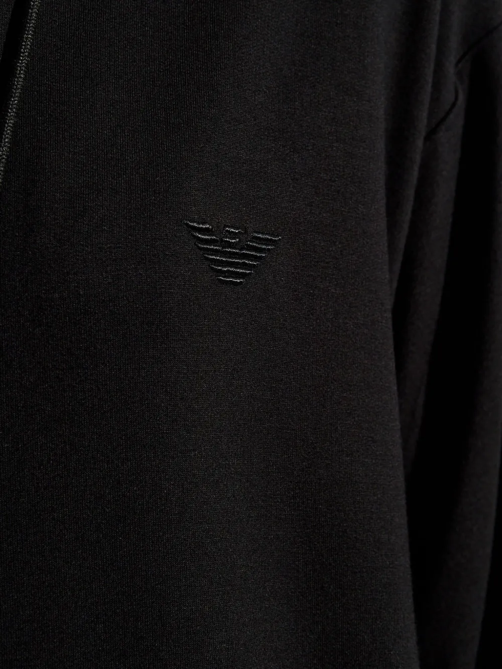 Emporio Armani Lounge hoodie met geborduurd logo Zwart