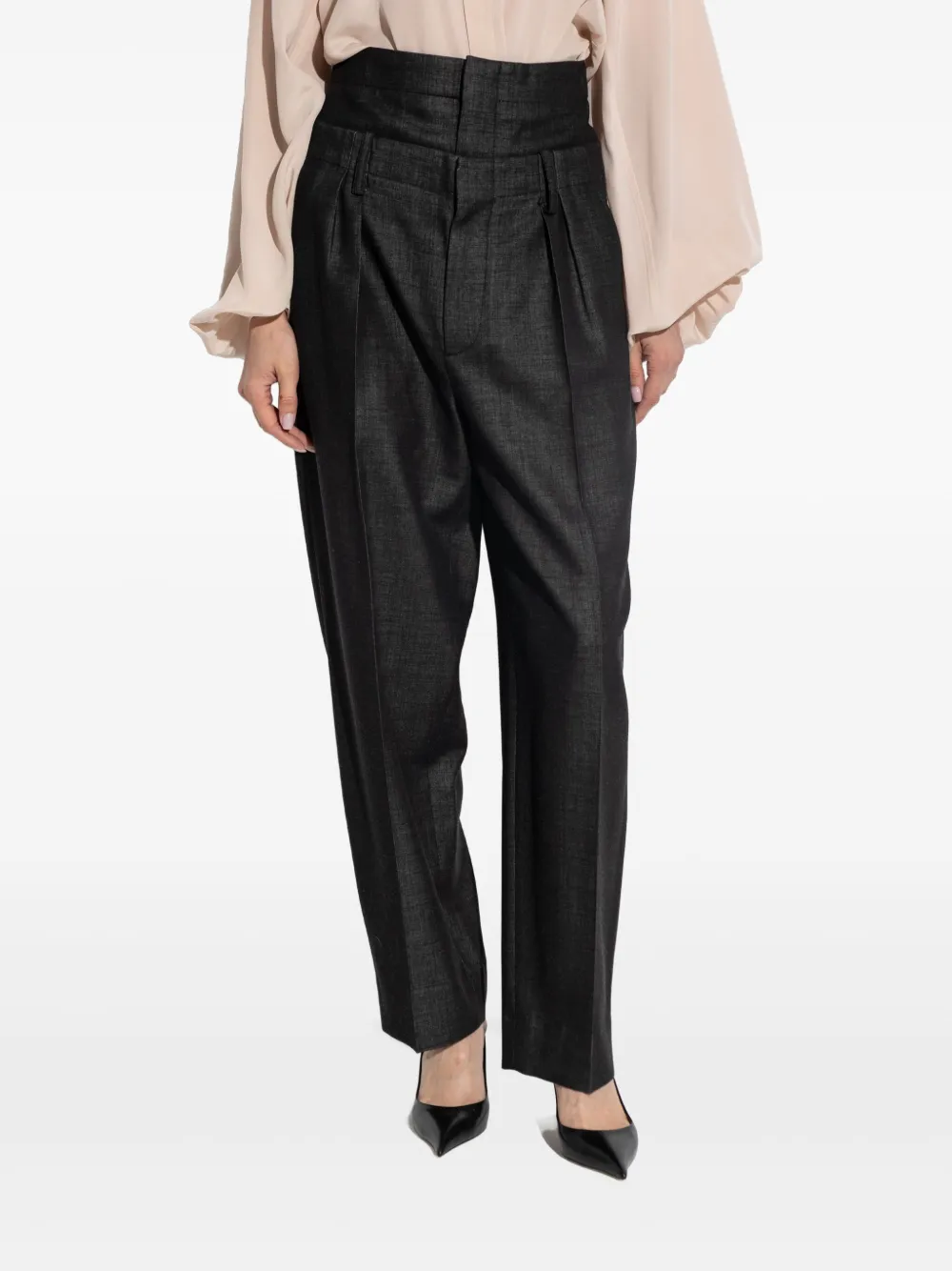 Shop Victoria Beckham High-waisted Trousers In Black