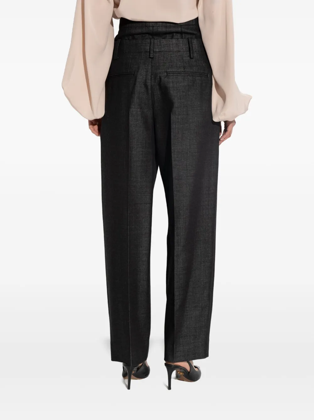 Shop Victoria Beckham High-waisted Trousers In Black