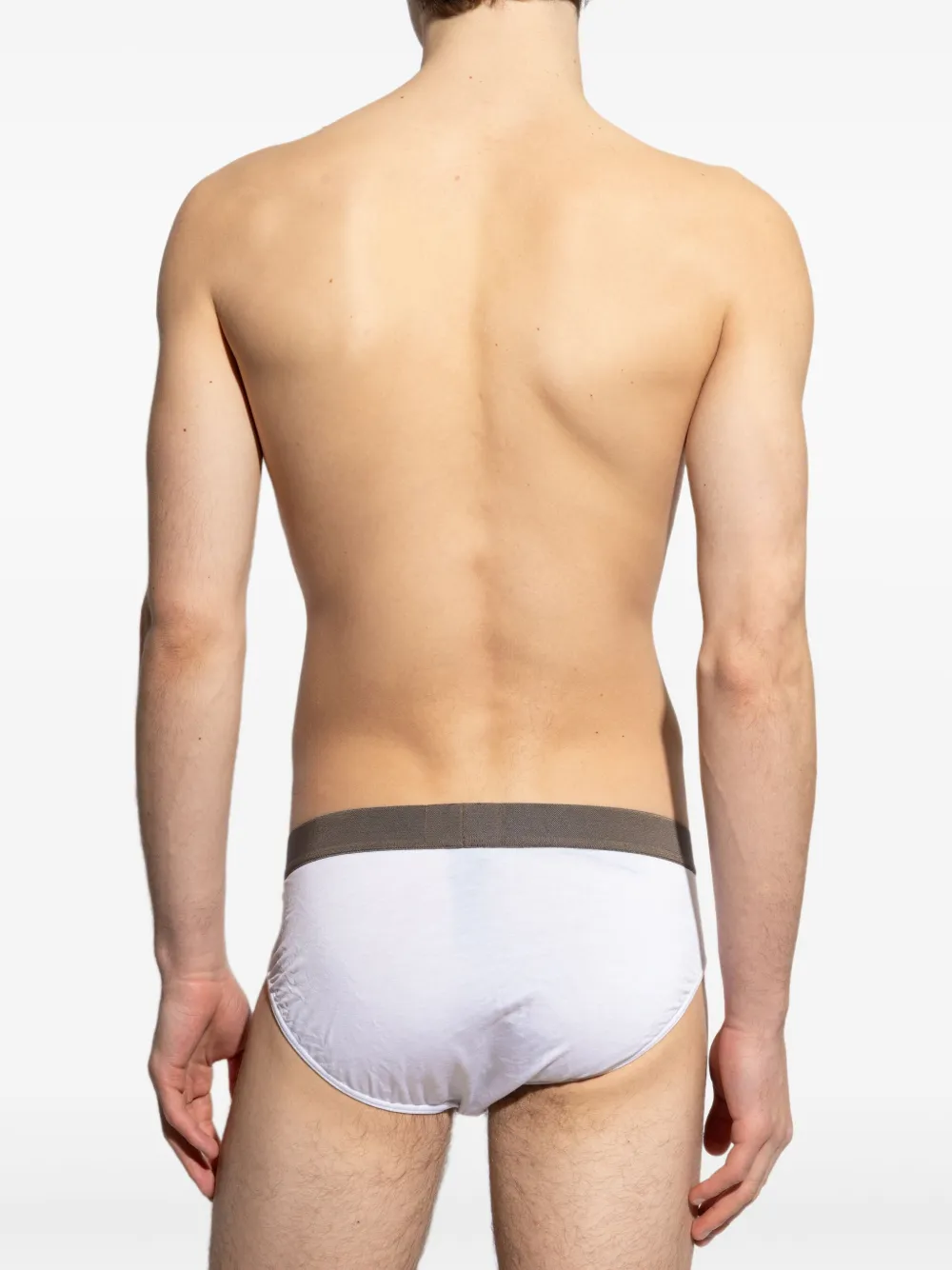 Emporio Armani Twee slips met logoband Wit