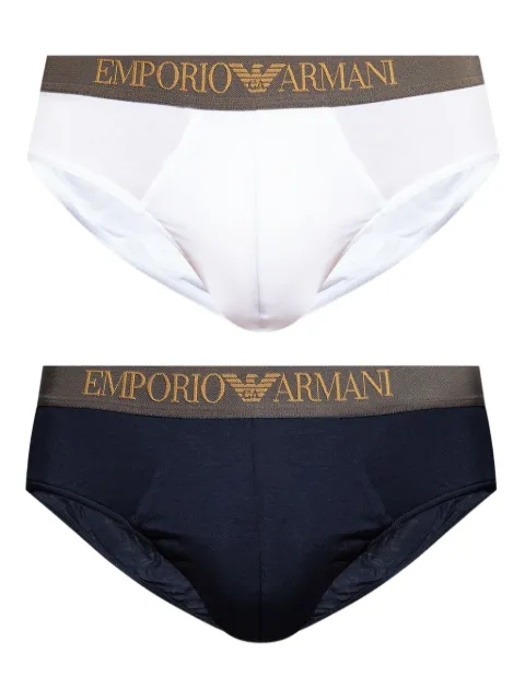 Emporio Armani logo-waistband briefs (pack of two)