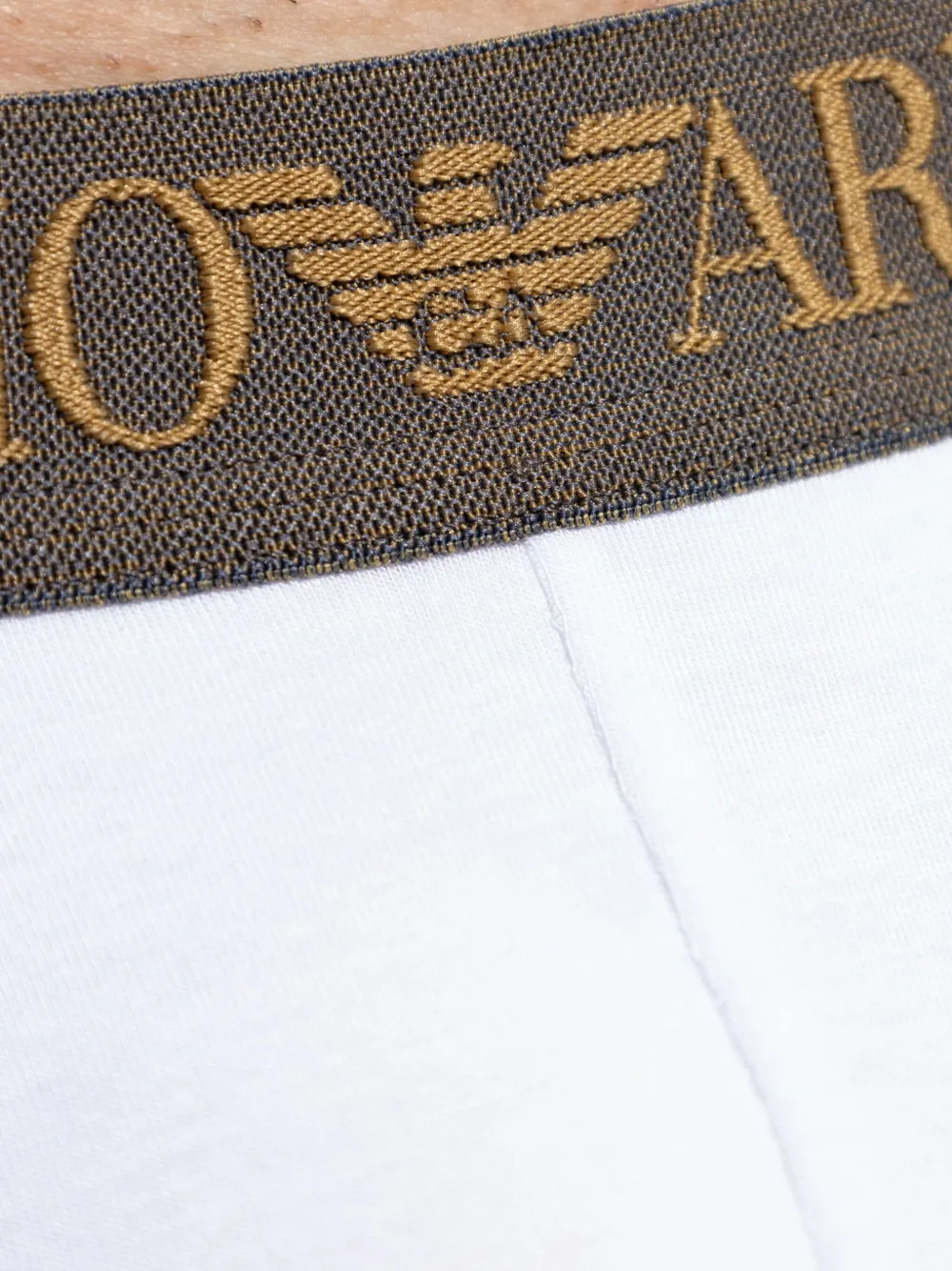 Emporio Armani Twee slips met logoband Wit