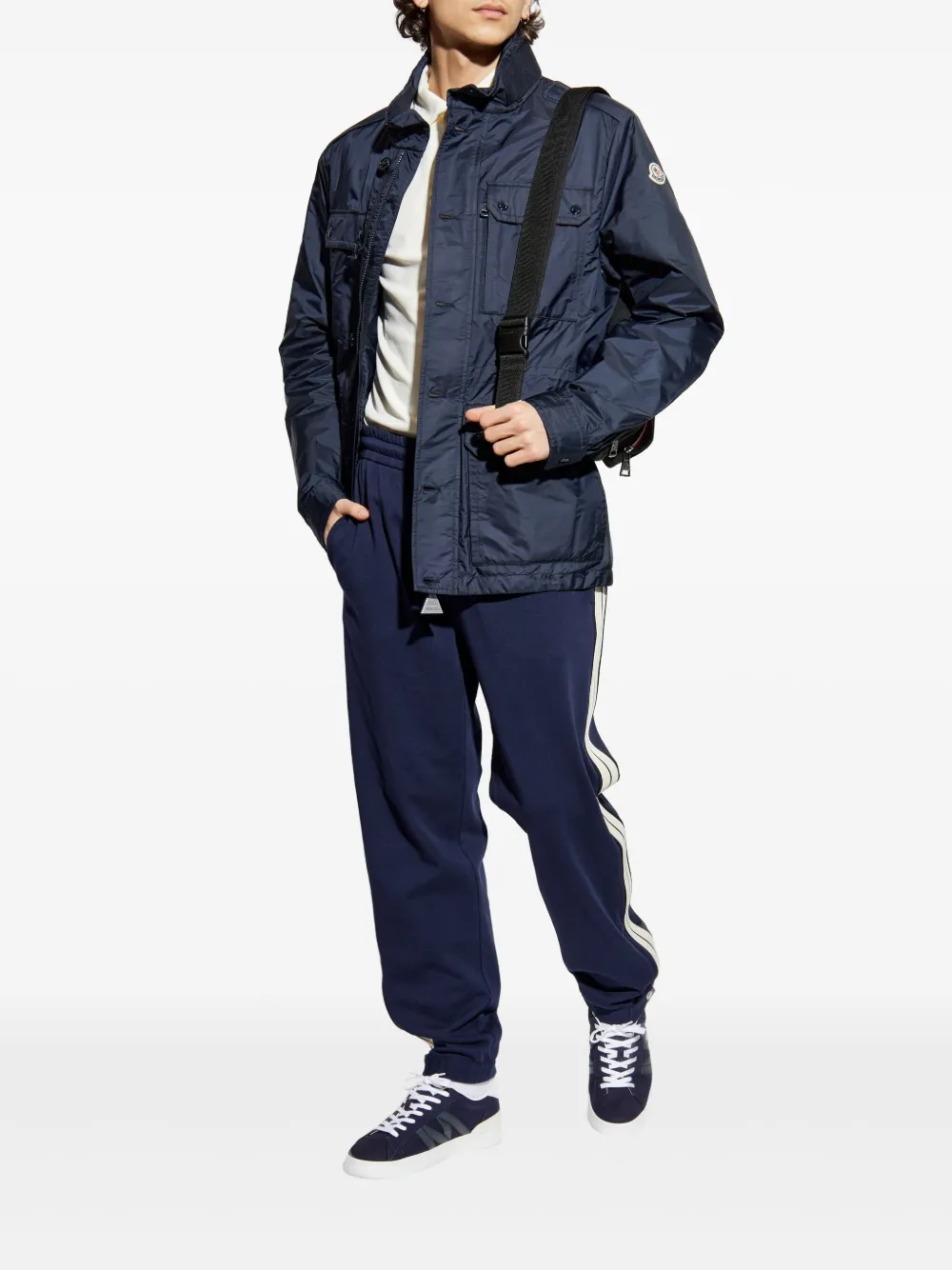Moncler striped track pants - Blauw