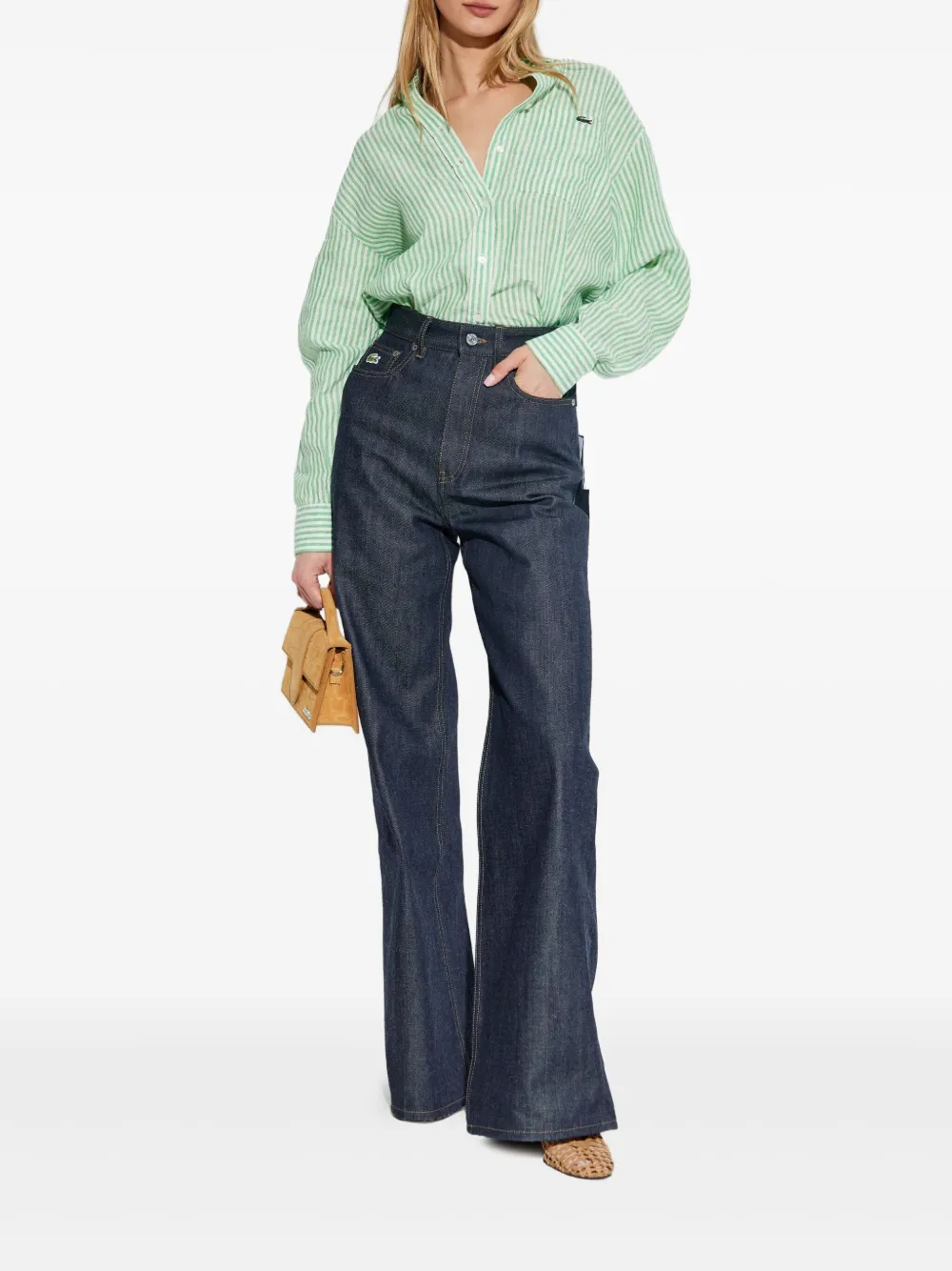 Lacoste High waist jeans - Blauw