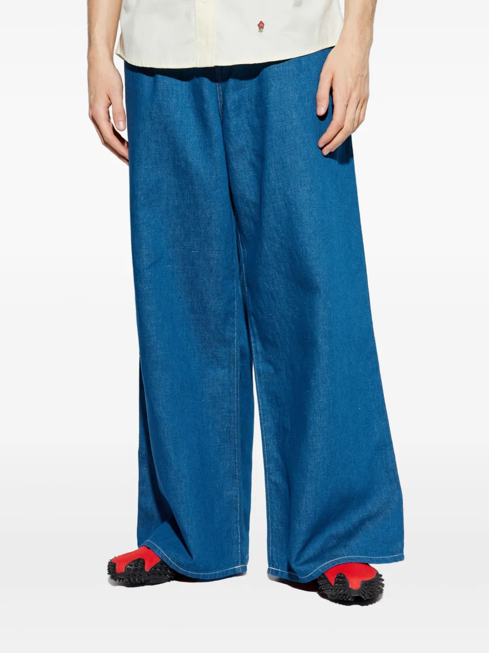 Kenzo Jeans met geplooid detail Blauw
