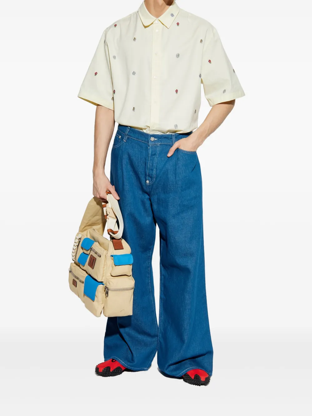 Kenzo Jeans met geplooid detail Blauw