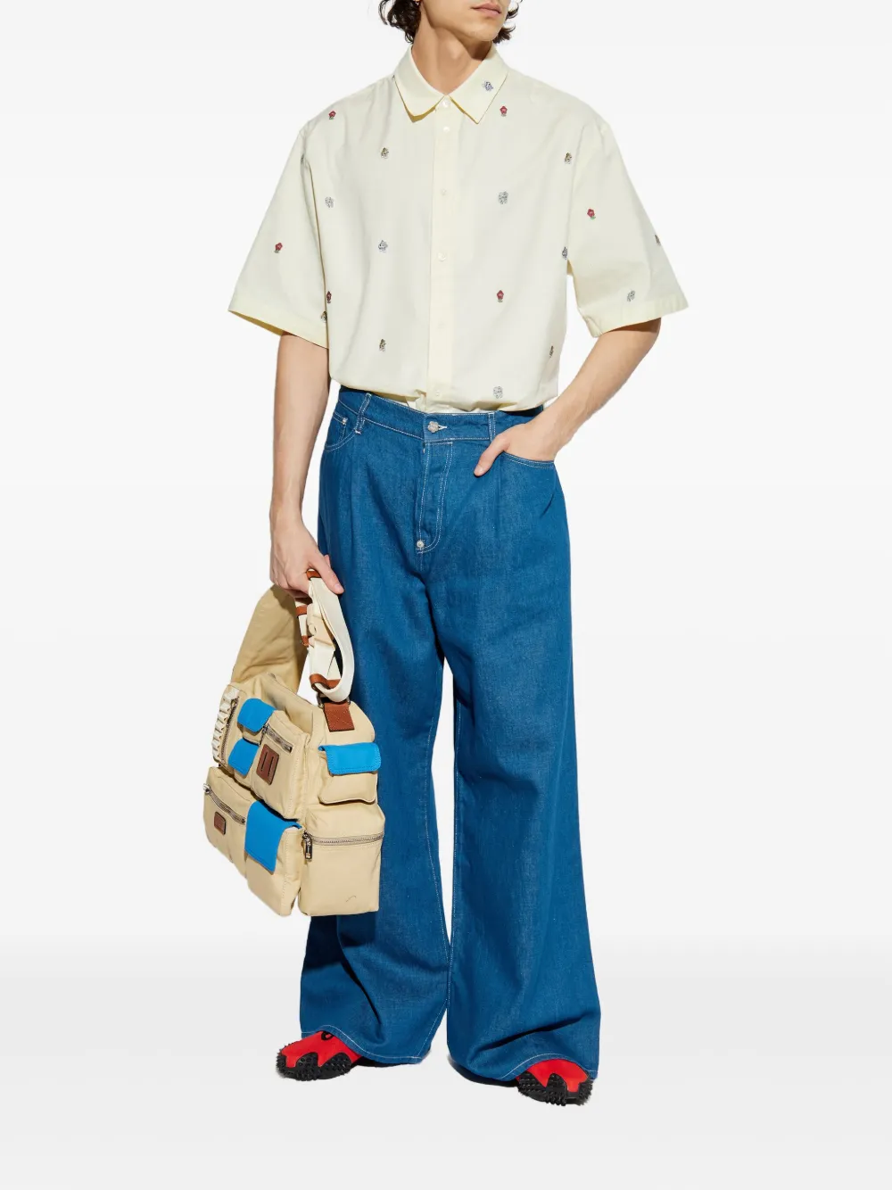 Kenzo Jeans met geplooid detail - Blauw