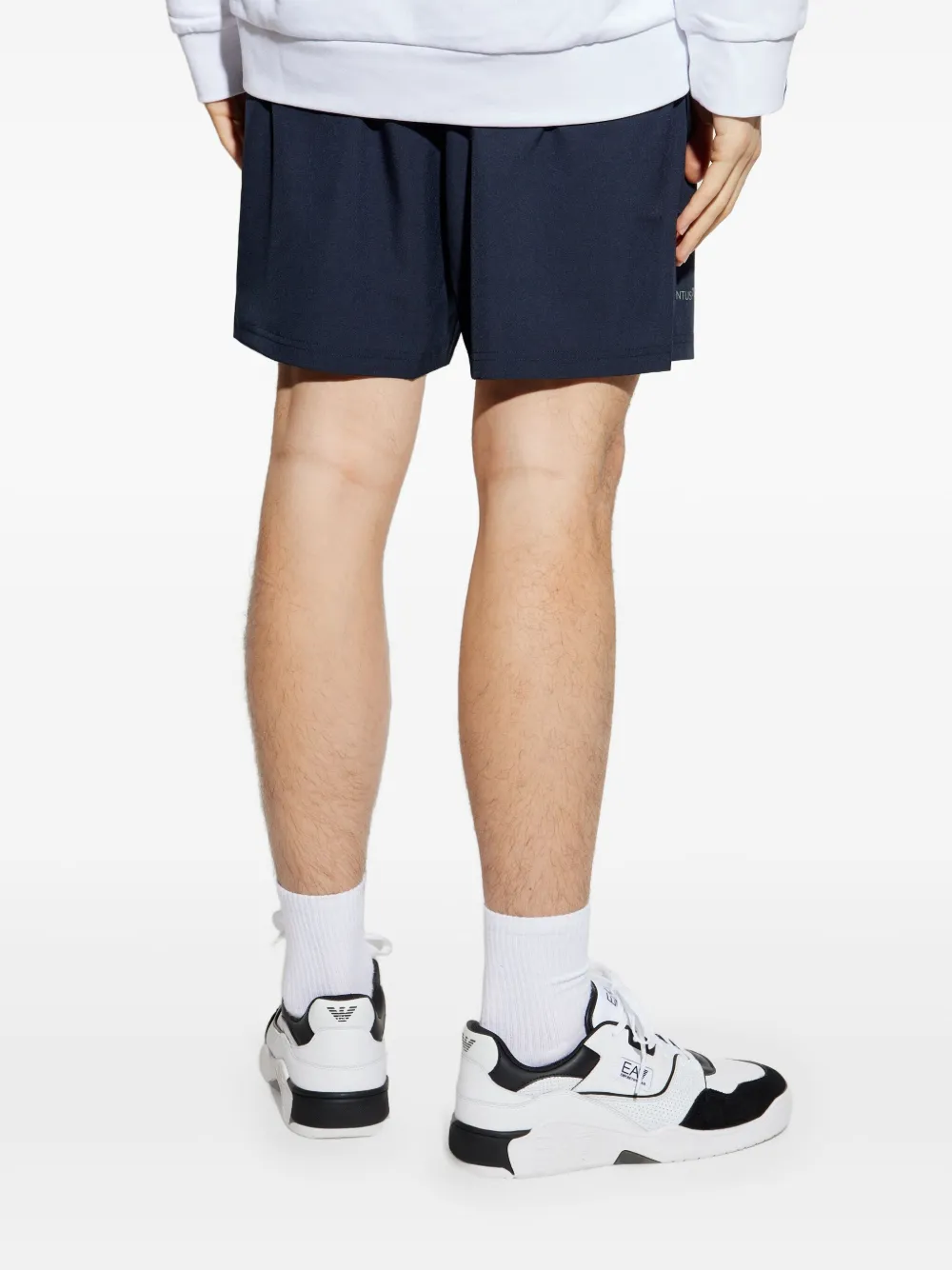 Ea7 Emporio Armani Trainingsshorts met logoprint Blauw