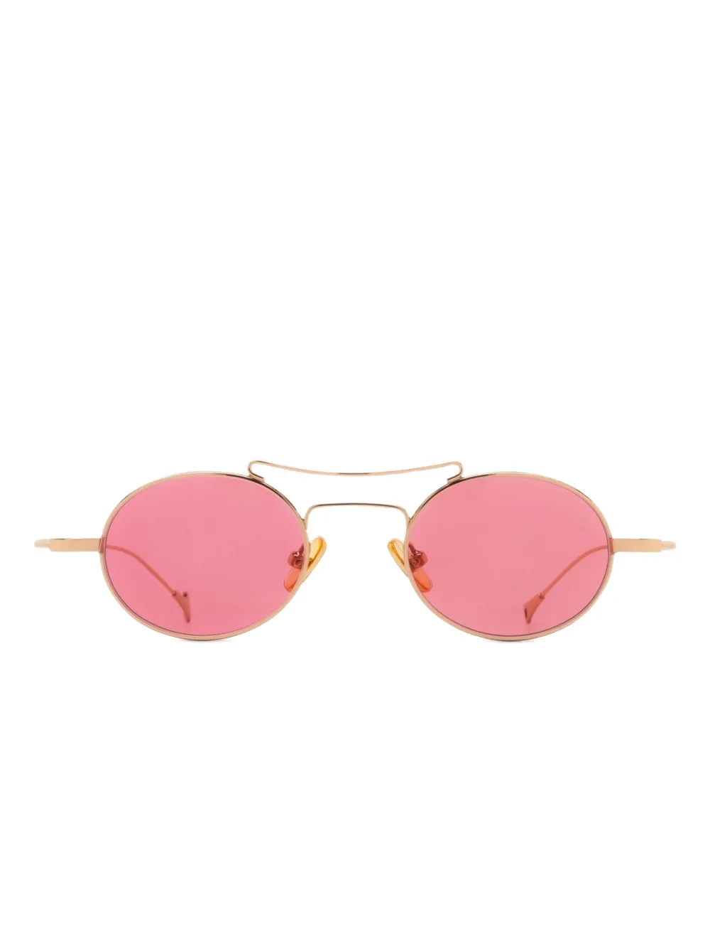 Eyepetizer round-frame metal sunglasses | Gold | Image 1