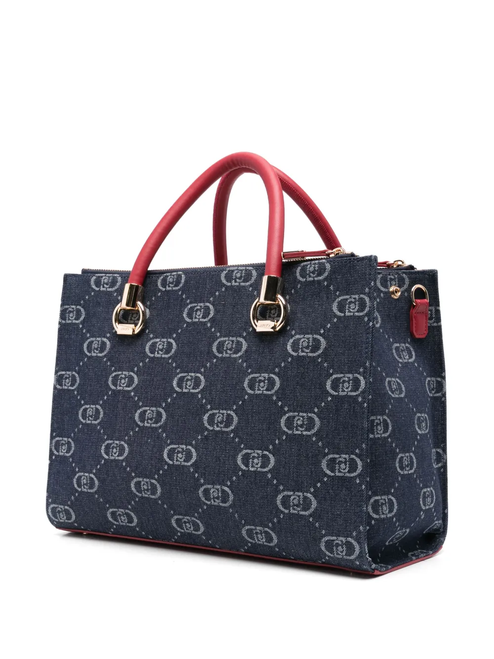 LIU JO Shopper met monogramprint - Blauw