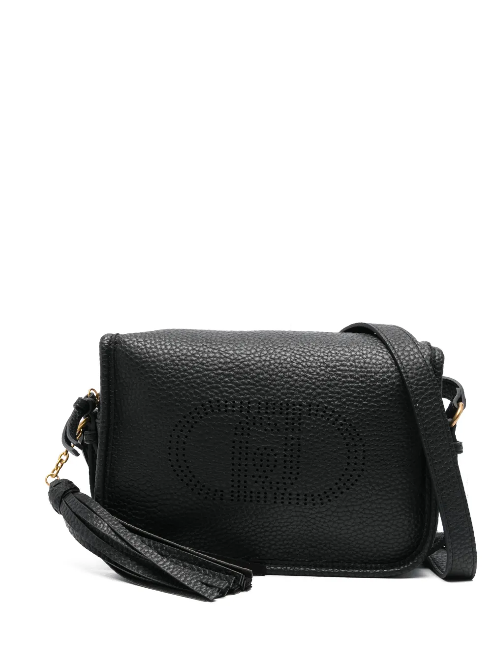 LIU JO perforated-logo cross body bag | Black | Image 1