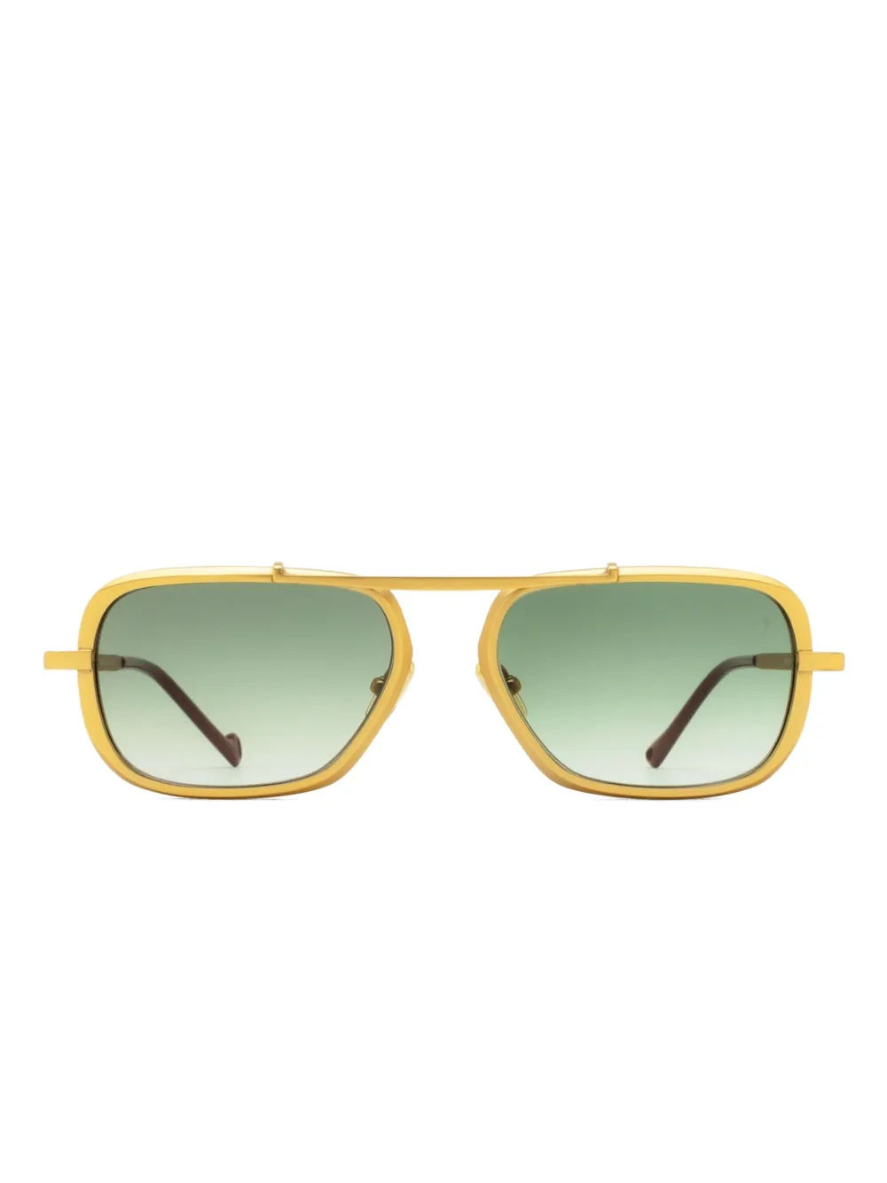 Eyepetizer Colonial titanium square-frame sunglasses | Gold | Image 1