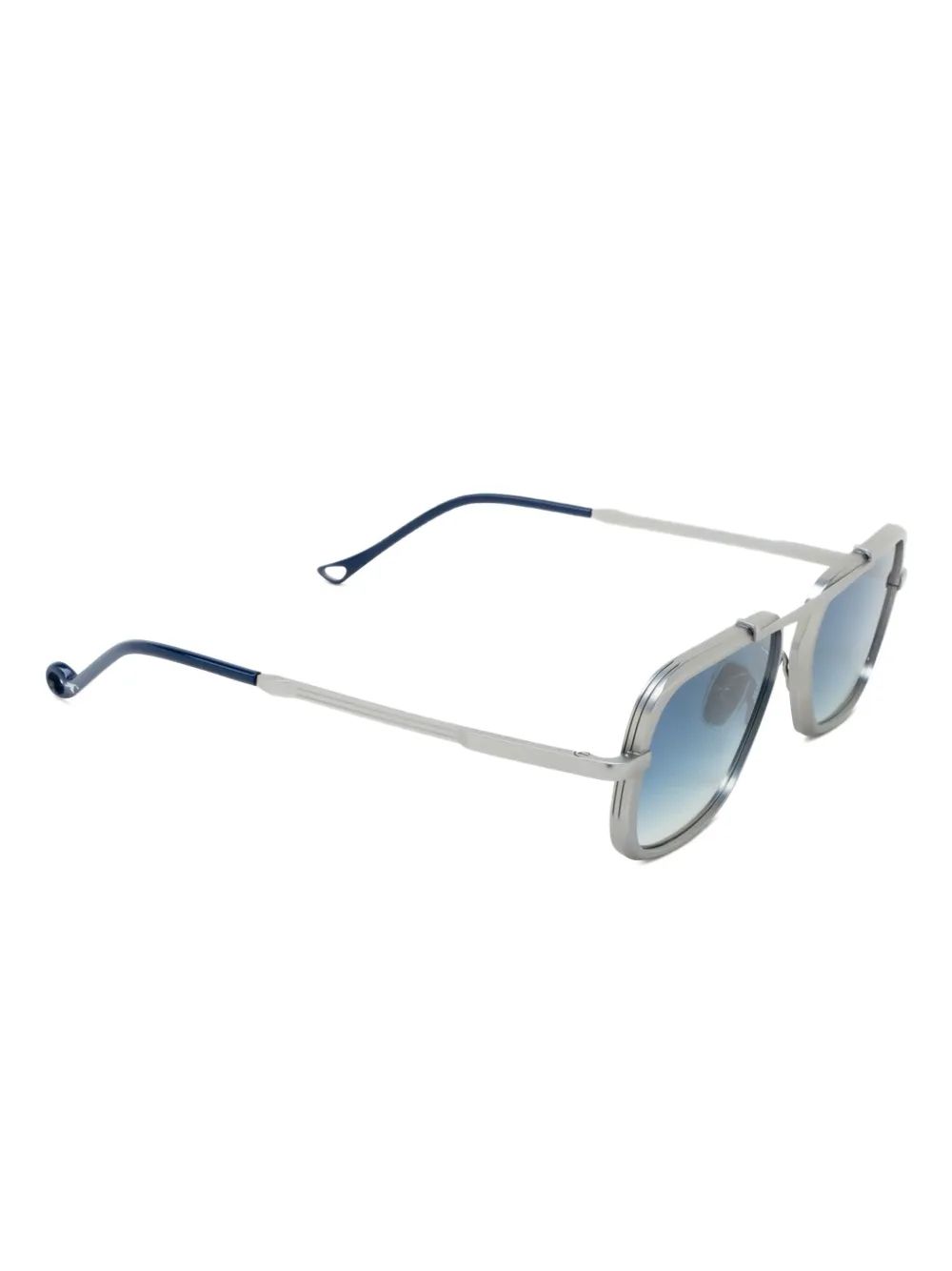 Eyepetizer Colonial titanium zonnebril met dubbele neusbrug - Zilver