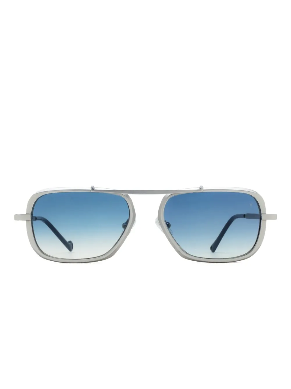 Eyepetizer Colonial titanium double-bridge sunglasses | Silver | Image 1