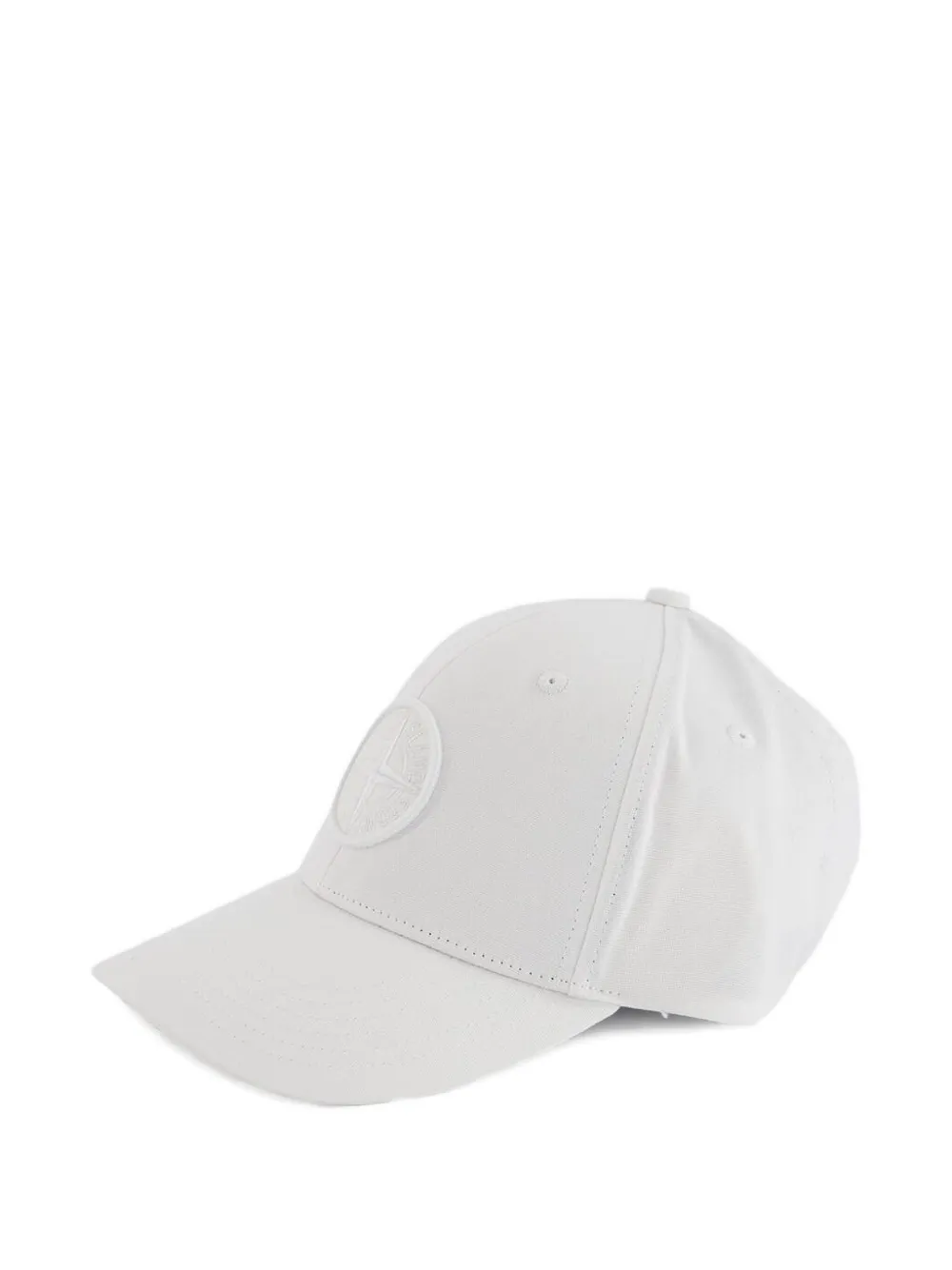 Stone Island Logo-patch Baseball Cap In White