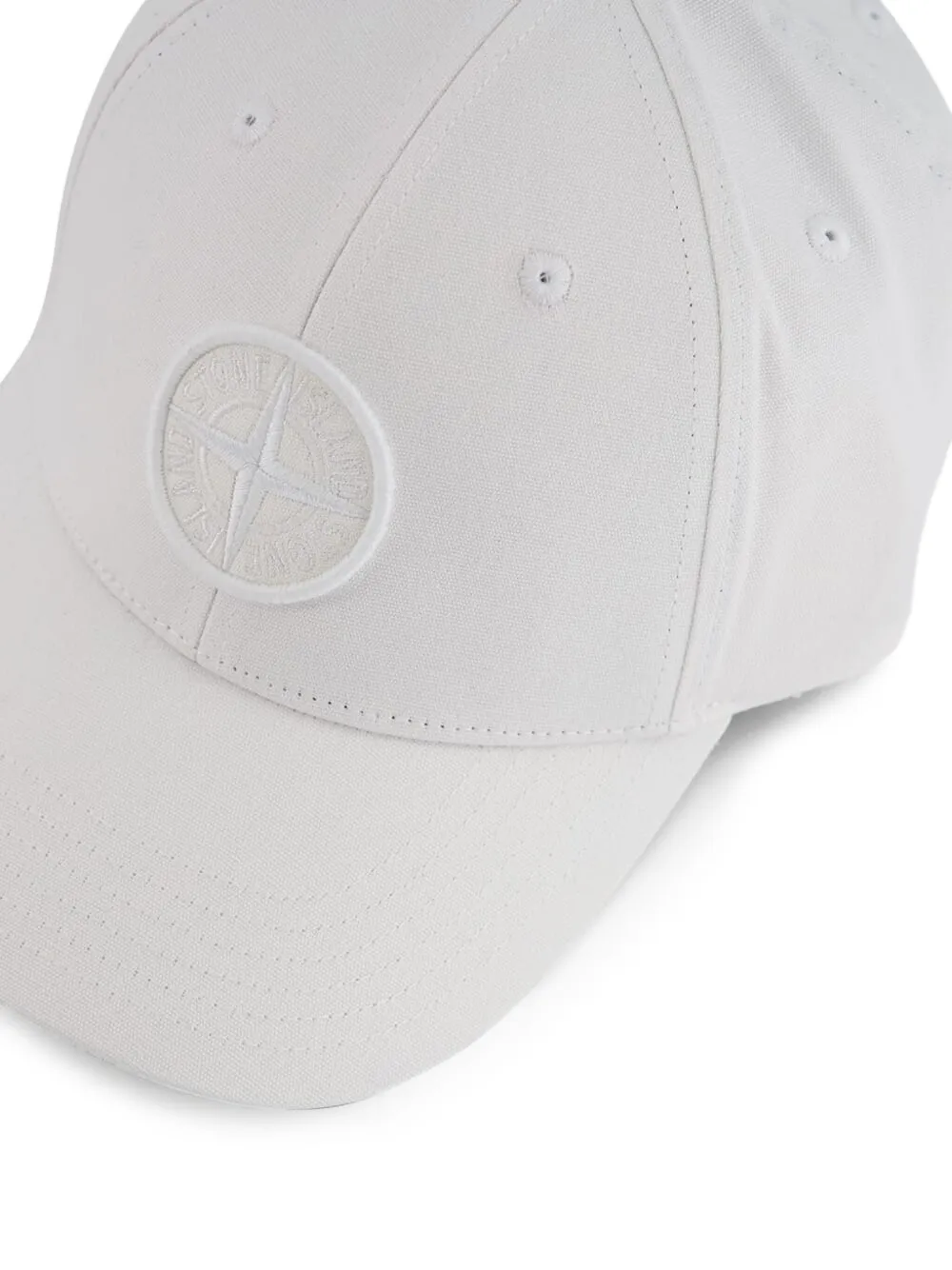 Stone Island Honkbalpet met logopatch Wit