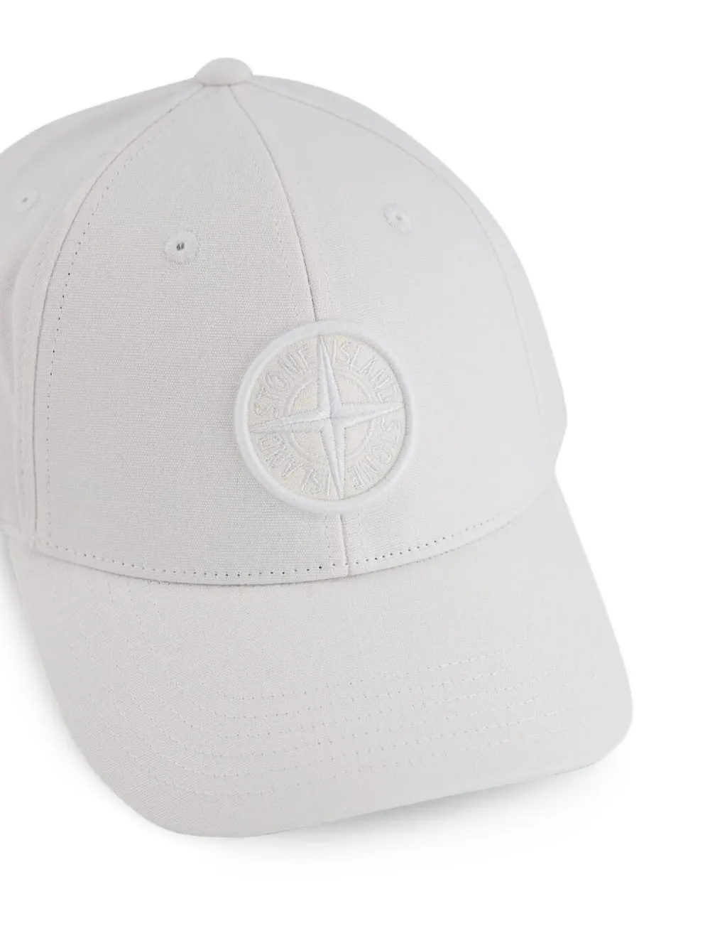 Stone Island Honkbalpet met logopatch Wit