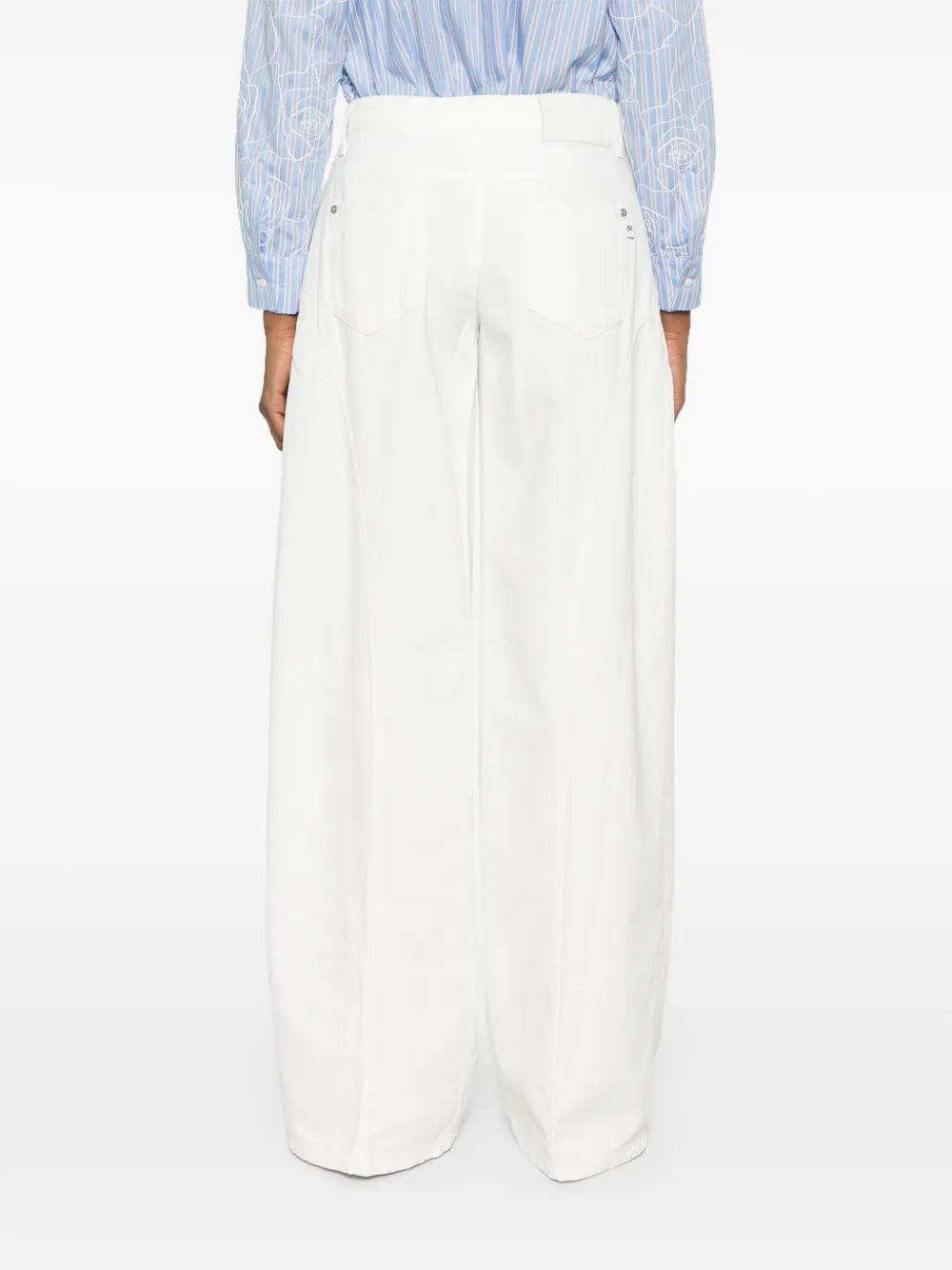 Ermanno Scervino Broek met geplooid detail Wit