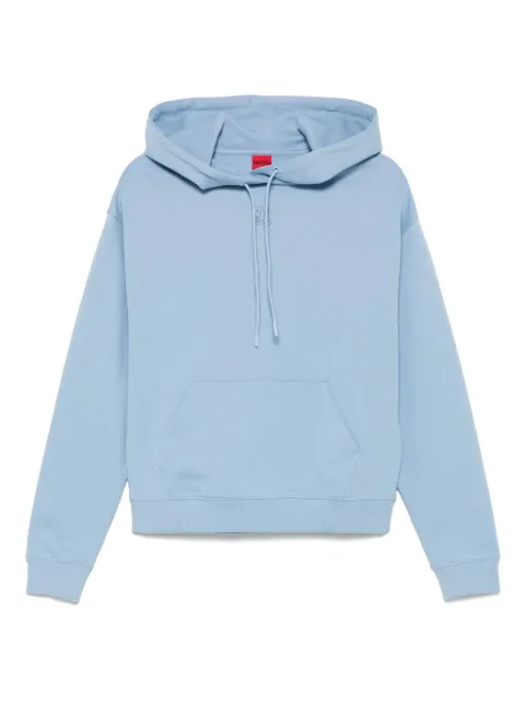 HUGO stacked logo-embroidered hoodie