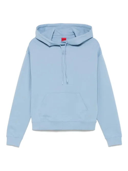HUGO hoodie à logo brodé - Bleu - HUGO - Modalova