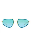 Eyepetizer Silencio geometric-frame sunglasses - Blue