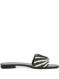 Just Cavalli Elisie striped slide sandals - Black