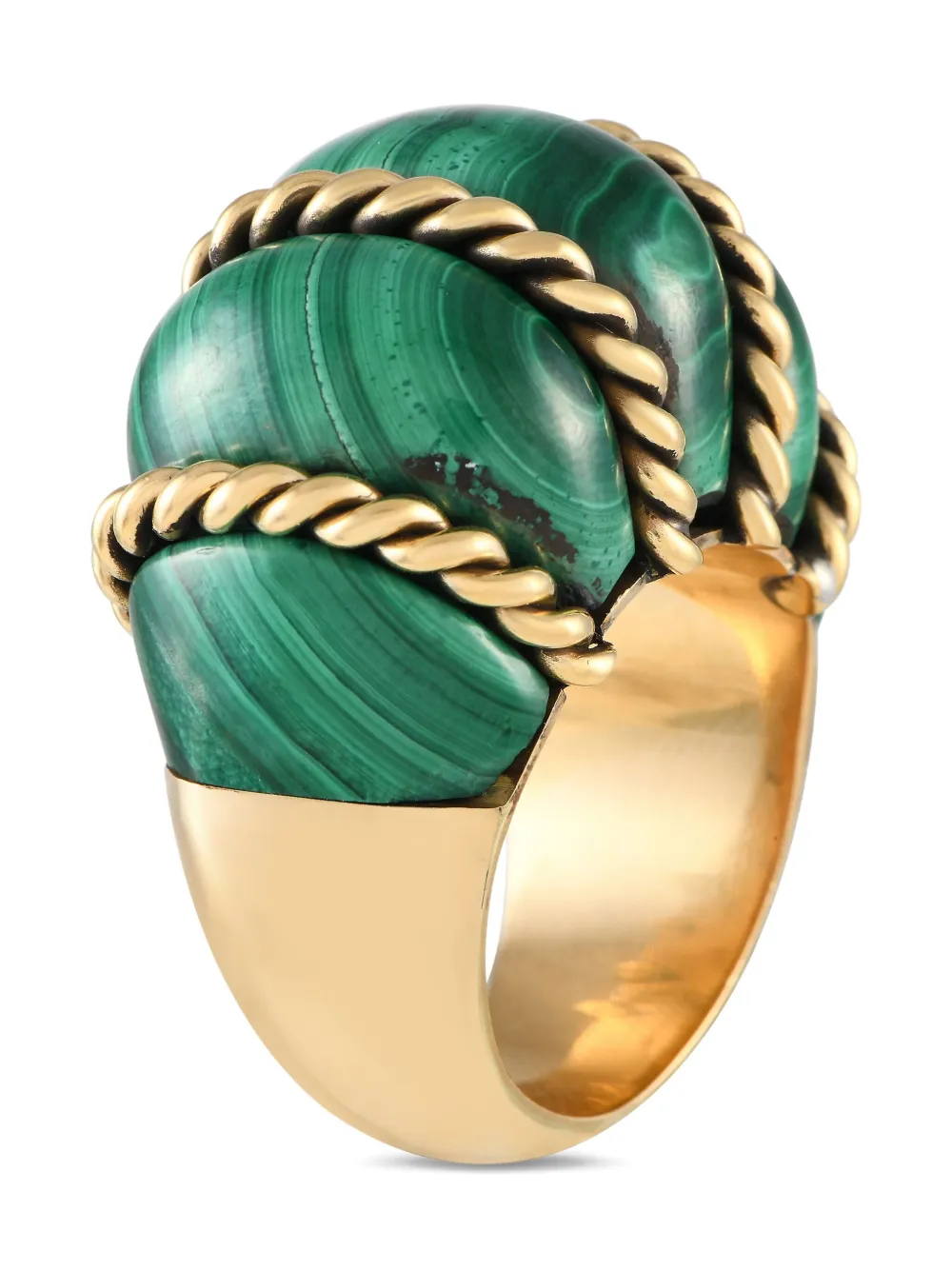 Seaman Schepps 18K yellow gold malachite ring | Image 2