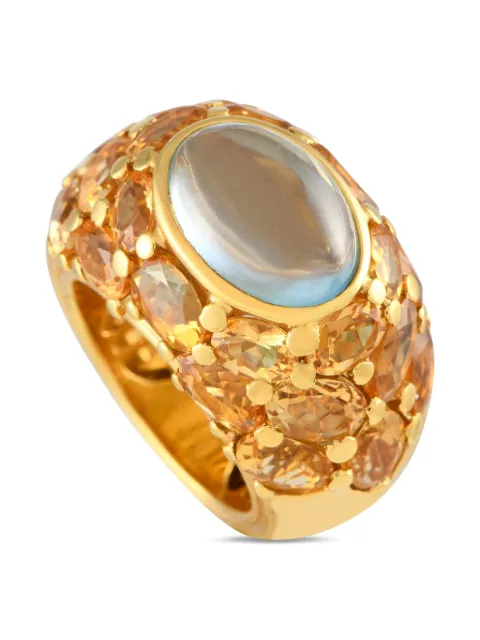 MIMI 18K yellow gold topaz and citrine ring