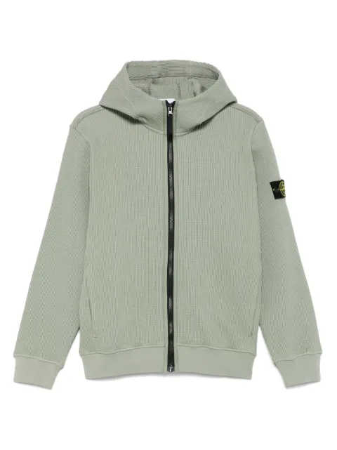 Stone Island Junior waffle-jersey hoodie