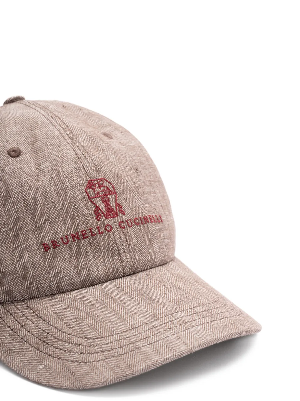 Brunello Cucinelli Pet met geborduurd logo Bruin