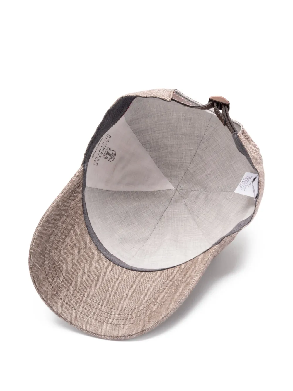 Brunello Cucinelli Pet met geborduurd logo Bruin