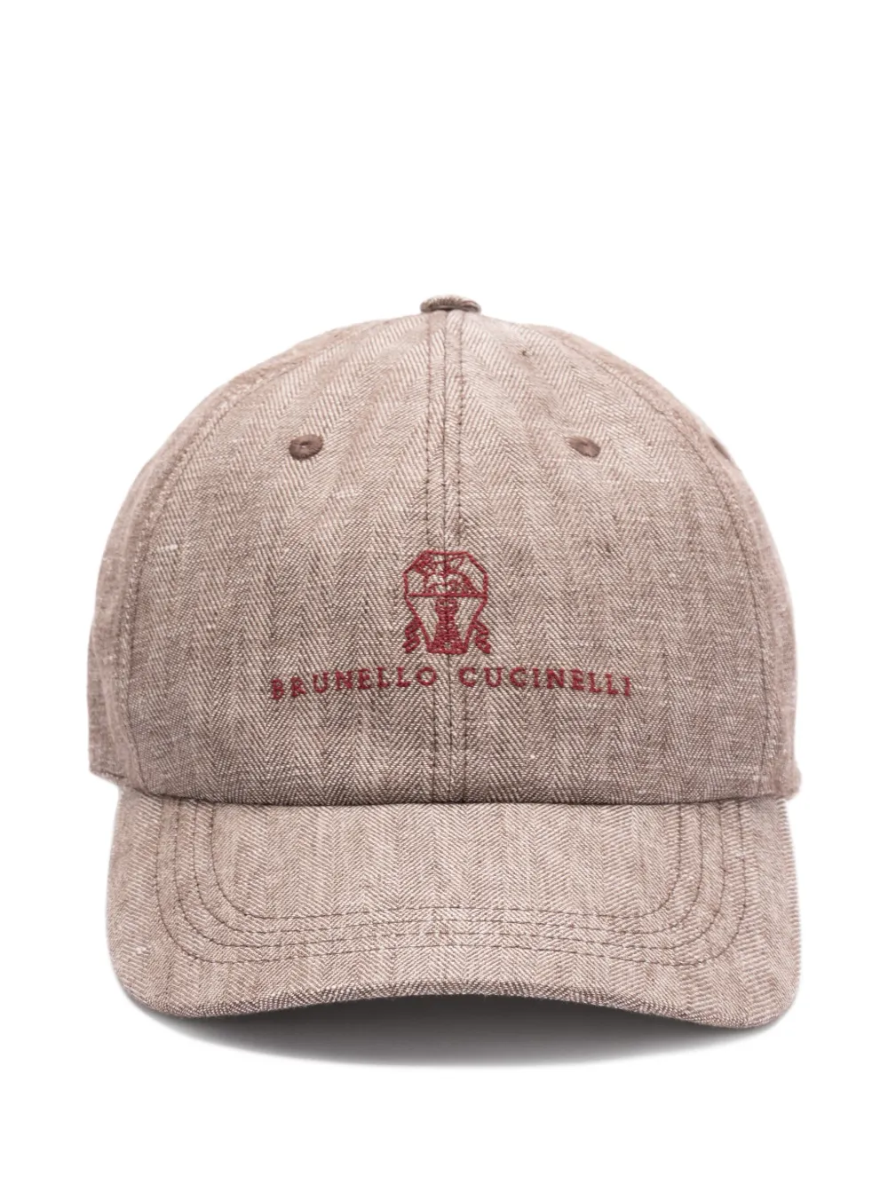 Brunello Cucinelli logo-embroidered cap | Brown | Image 1