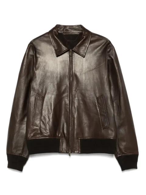 Salvatore Santoro leather bomber jacket