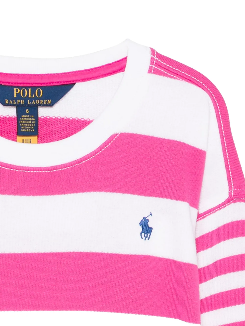 POLO RALPH LAUREN KIDS Gestreepte sweater Roze