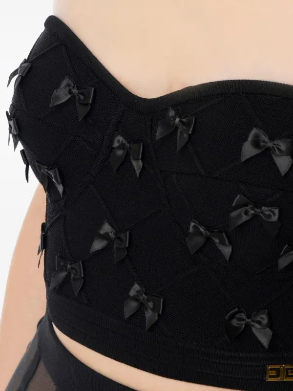 Elisabetta Franchi bow-detailing Top | Black | FARFETCH