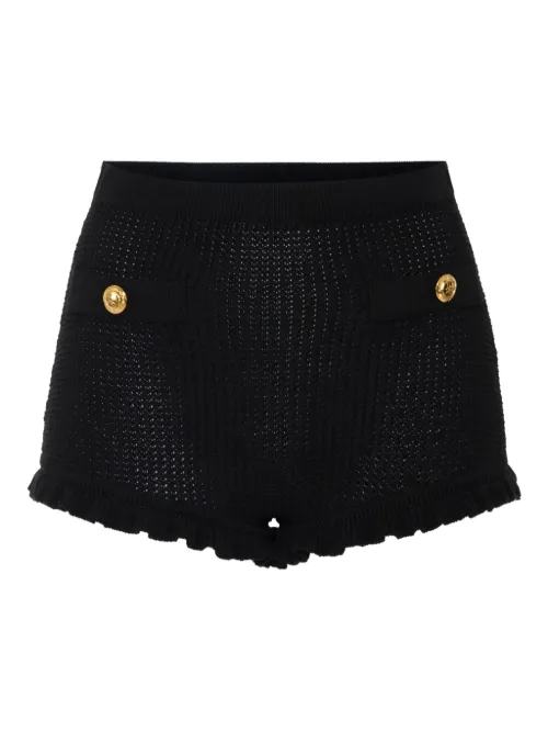 Short en maille à boutons décoratifs - Elisabetta Franchi - Modalova