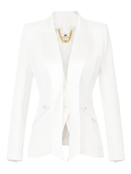 Blazer à simple boutonnage - Elisabetta Franchi - Modalova
